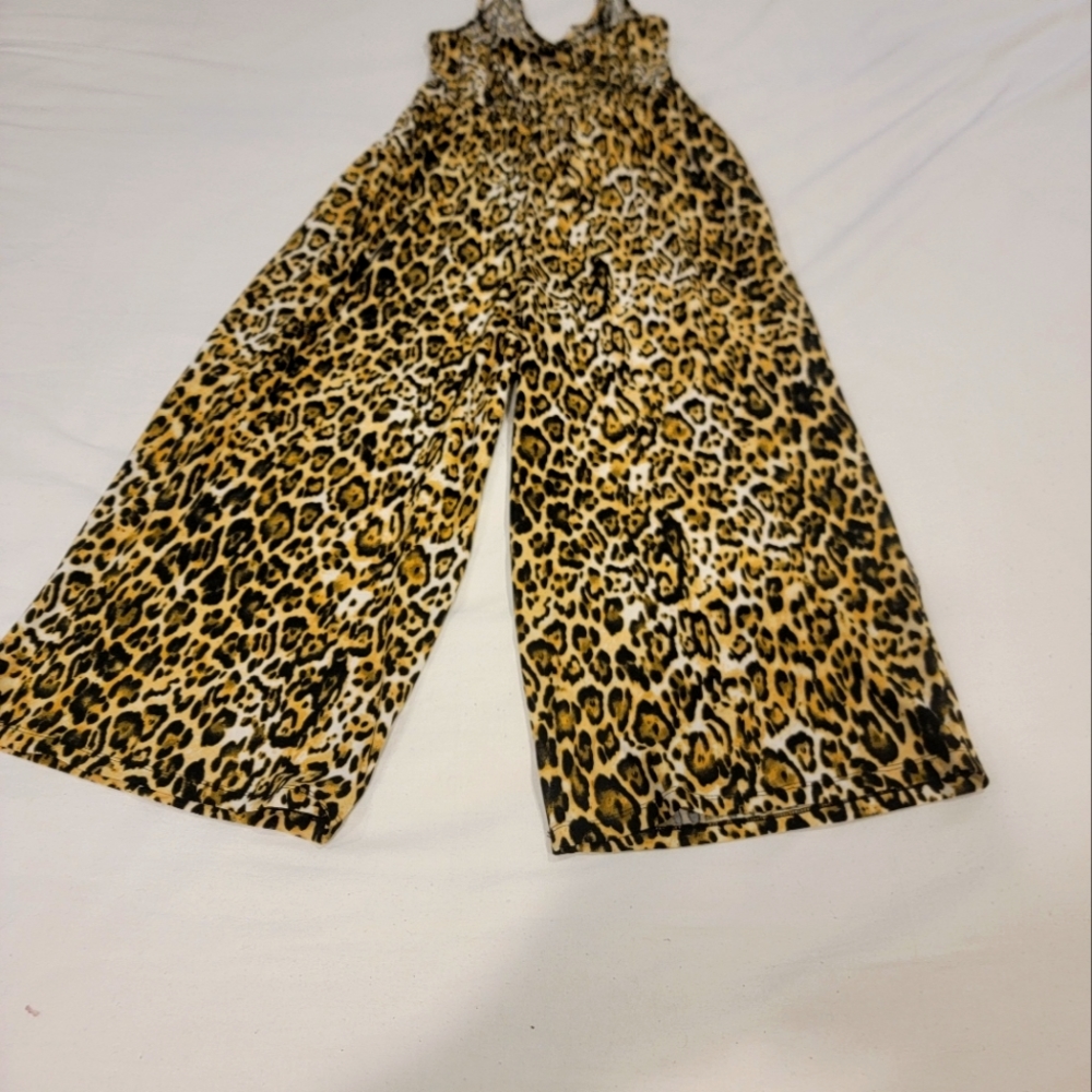 Candie's Women's Leapord Print Jump Suit- Size USA Medium